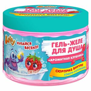 Гель-желе Baffy для душа детский с сюрпризом 300 мл Ароматная клубника
