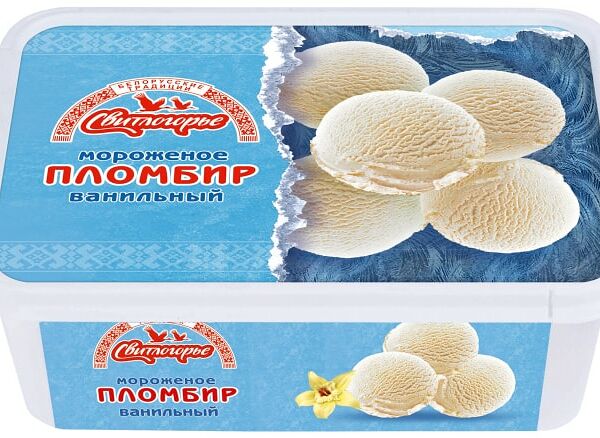 Мороженое Свитлогорье пломбир с ароматом ванили 15% 500г