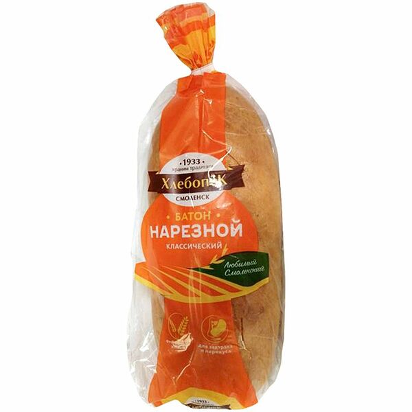 Батон Хлебопек Нарезной классический 400 г