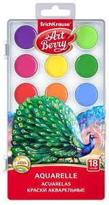 Краски акварельные ArtBerry 18 цветов с УФ защитой яркости  41725