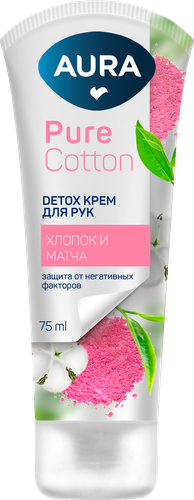 

Крем для рук Aura тонизирующий, хлопок и матча 75 мл