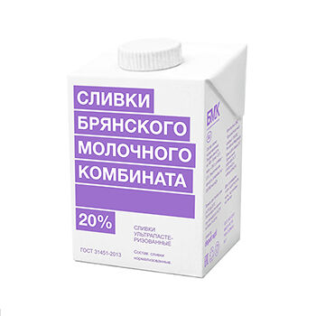 Сливки БМК 20% 500 г