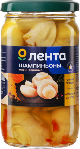 

Шампиньоны маринованные Лента, 350мл