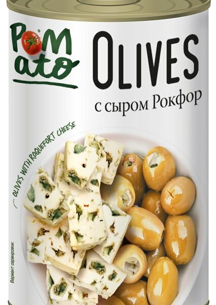 Оливки POMATO с сыром рокфор 300г