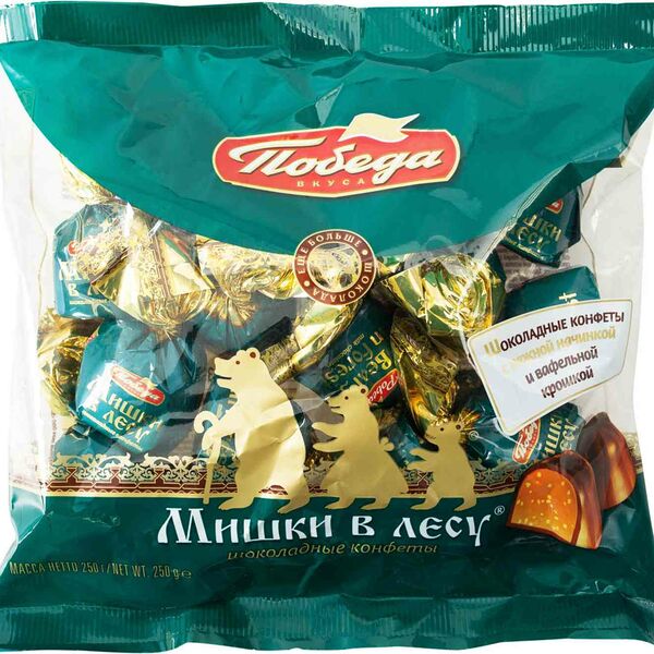 Конфеты шоколадные Мишки в лесу Победа вкуса 250 г