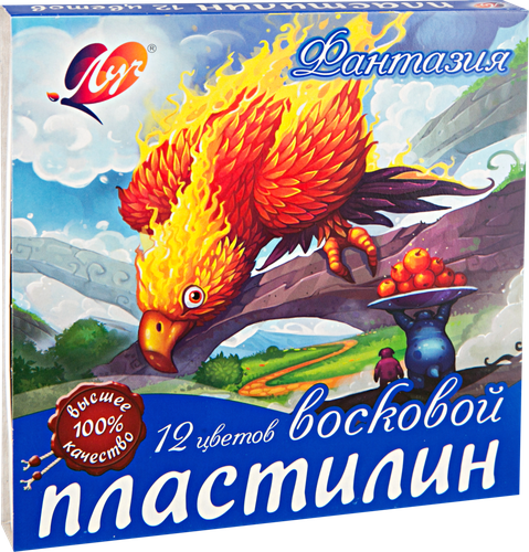

Пластилин восковой ЛУЧ Фантазия, 12 цветов, дизайн упаковки в ассортименте, 1 шт