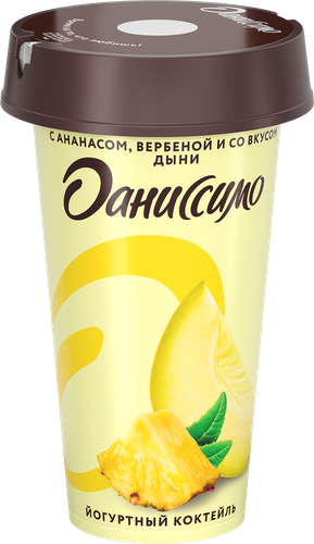 

Коктейль йогуртный Даниссимо Shake It Easy с ананасом, вербеной и со вкусом Дыни 2,7% 190 г