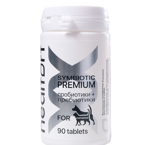 Healfort Premium SYMBIOTIC витамины c пробиотиком и пребиотиком для кошек и собак 90 таблеток 