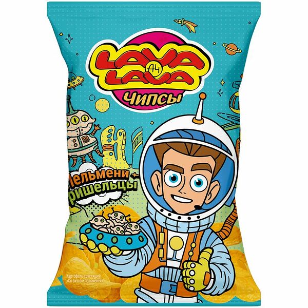 Чипсы Lava Lava картофельные со вкусом Пельмени пришельцы
