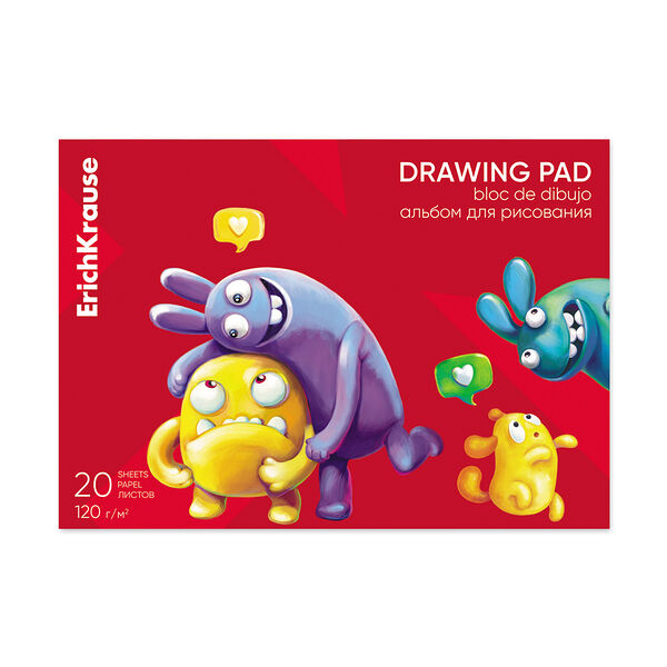 Альбом для рисования ErichKrause Jolly Friends А4, 20 листов