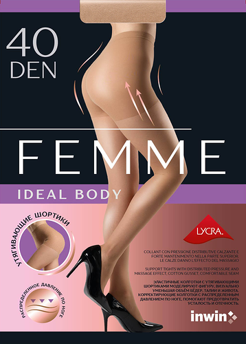 Колготки женские INWIN Femme by Ideal Body 40 den natural 5, Арт. 026PLT