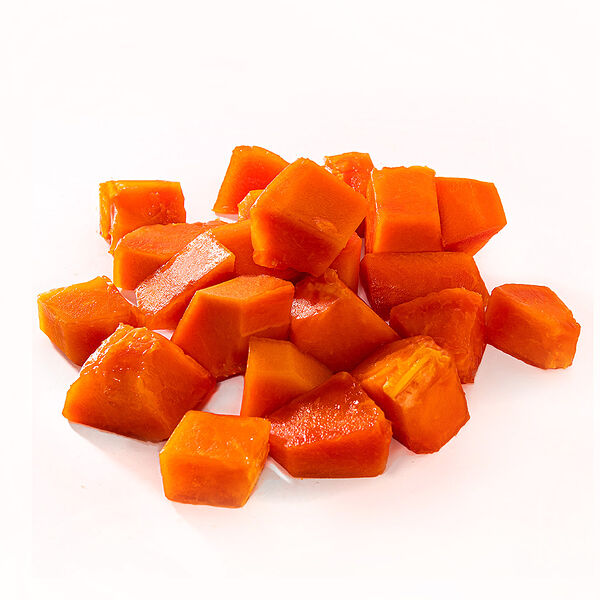 Папайя нарезка кубики