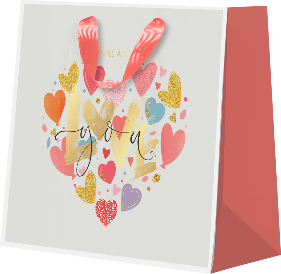 

Пакет подарочный 21х19х9 Love