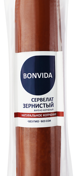 Колбаса BONVIDA Сервелат Зернистый в/к термо вес 