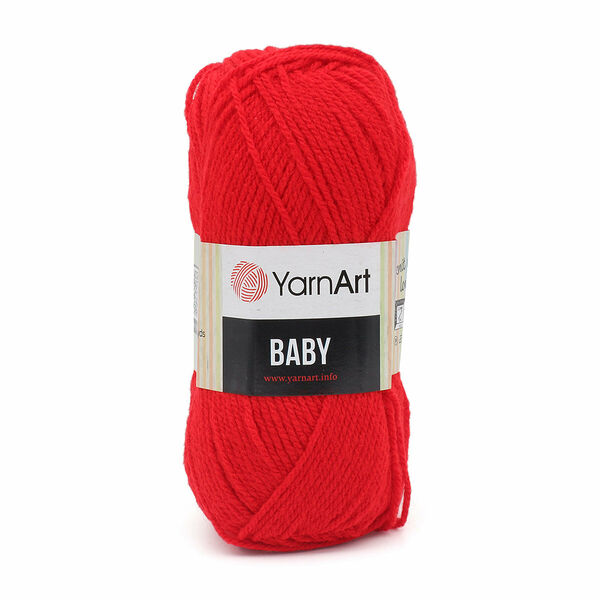 Пряжа YarnArt 'Baby' 50гр 150м (100% акрил)(156 красный),мот
