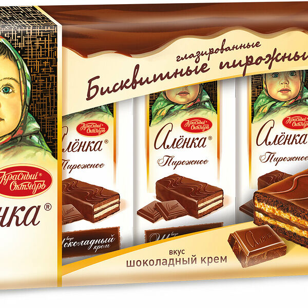 Пирожное Алёнка бисквитное со вкусом шоколадного крема 200 г