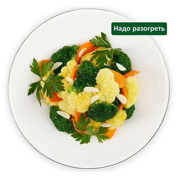 Овощи по-деревенски с пряной зеленой приправой