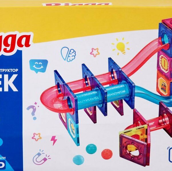 Конструктор магнитный BIGGA Трек, 52 предмета Арт. CB880388