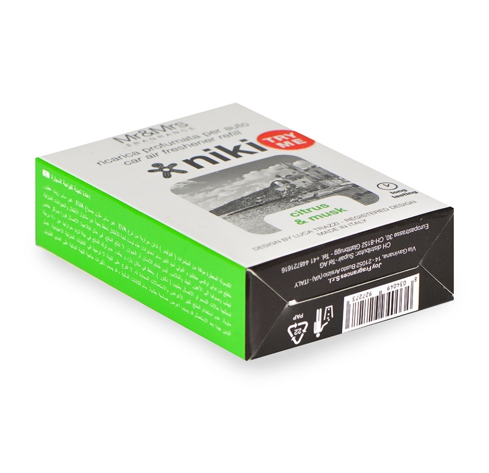 

Сменный блок ароматизатора Mr&Mrs Fragrance NIKI CITRUS & MUSK JoyFragrances S.r.l. 1 шт Италия