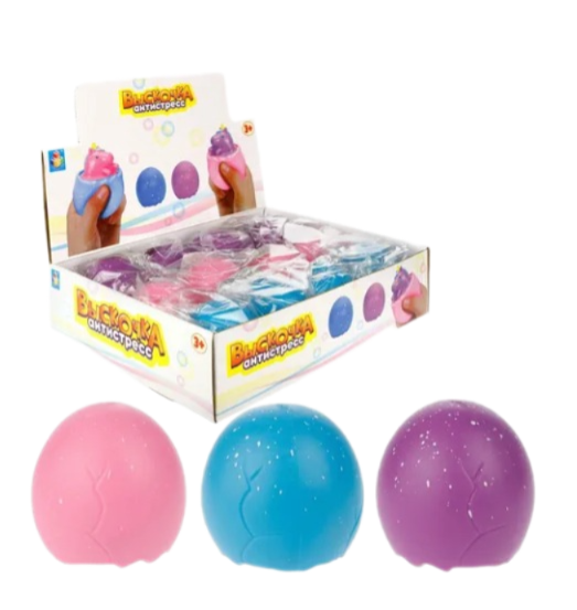 Игрушка жмяка-антистресс 1Toy Выскочка единорог, 6х6 см,1шт в ассортименте