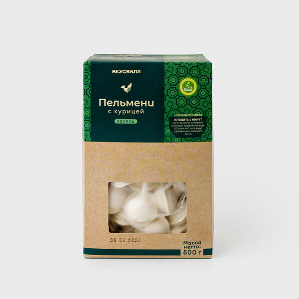 Пельмени с курицей халяль, 500 г(Продукт замороженный)