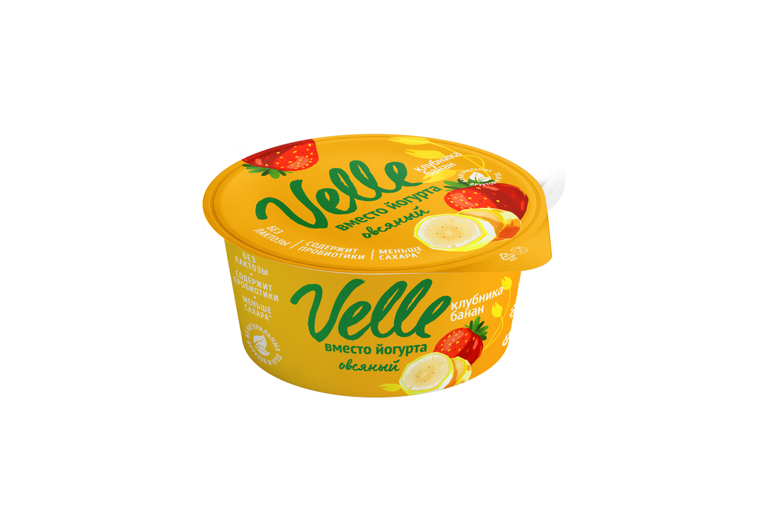 

Продукт овсяный Velle Клубника и банан ферментированный 130 г