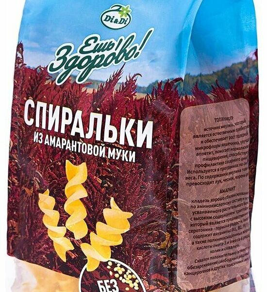 Макароны Ешь здорово спиральки из амарантовой муки