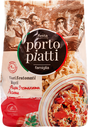 Макароны PORTO PIATTI Фиори Фестонати Ригати, 400г