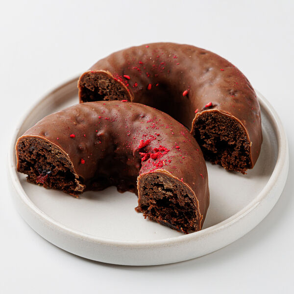 Пончик веган с лесными ягодами, кафе