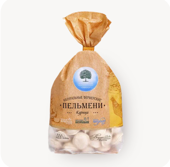 Пельмени Добринское ФХ Фермерские натуральные с курицей 700 г