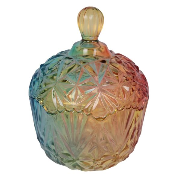 Конфетница с крышкой светлая 19х13 см стекло 1 шт