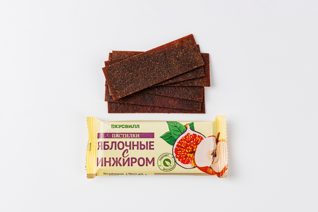 

Пастилки яблочные с инжиром, 40г