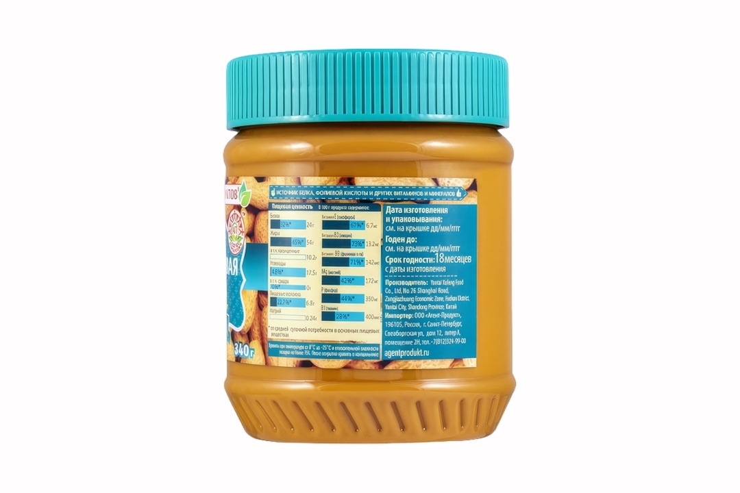 

Арахисовая паста Азбука Продуктов без сахара с кусочками арахиса 340 г