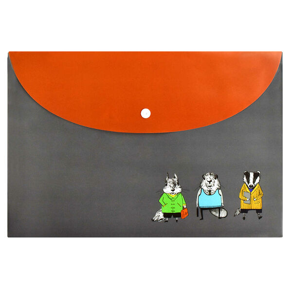 Папка для документов Феникс+ пластиковая А4 Стильные животные