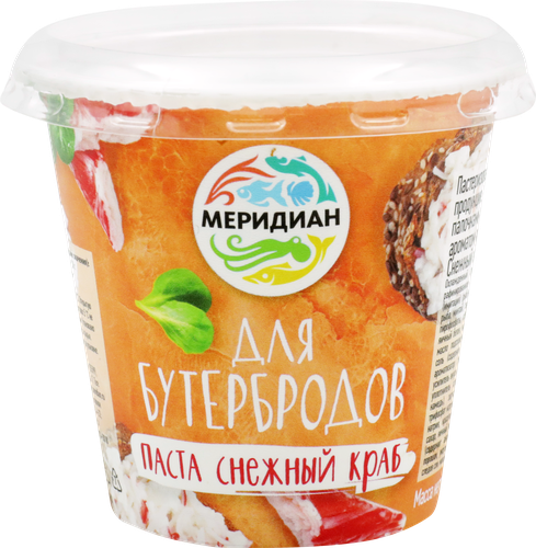 

Паста Меридиан Снежный краб для бутербродов 140 г