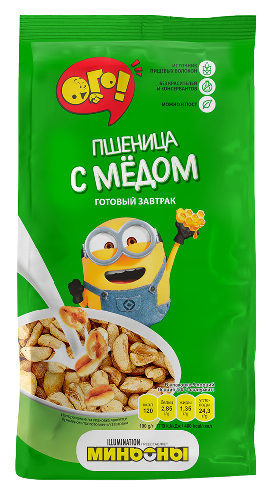 

Готовый завтрак Ого! пшеница с мёдом 150г