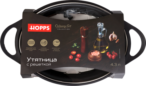 

Утятница HOPPS 4.3 л, литой алюминий