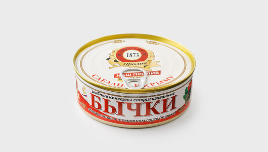 Бычок обжаренный в томатном соусе 