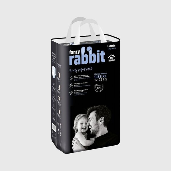 Трусики-подгузники Fancy Rabbit for home 12-22кг XL 44шт