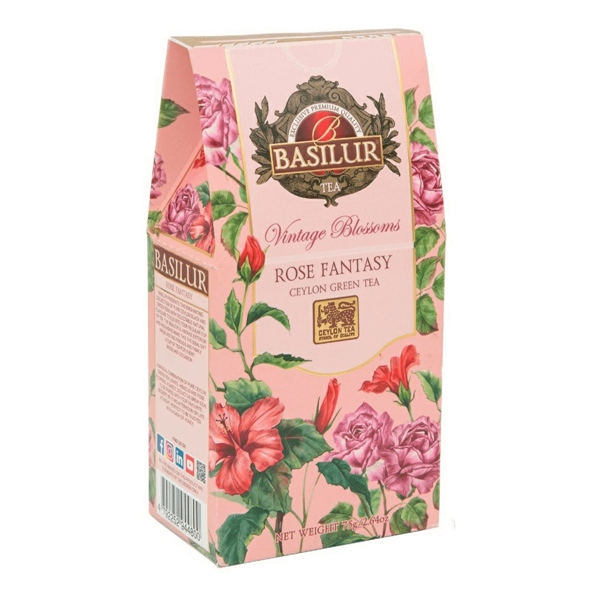 Чай зеленый Basilur Винтажные цветы Розовая фантазия листовой 