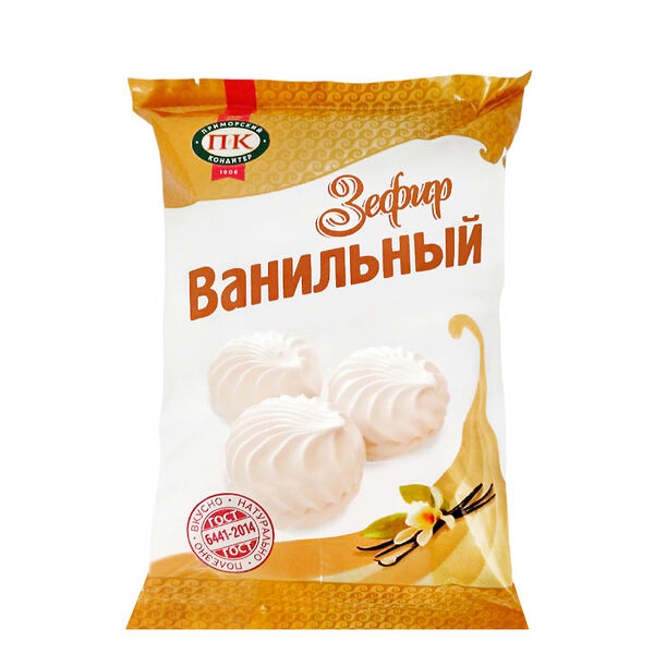 Зефир неглазированный Ванильный, Приморский кондитер, 180 г