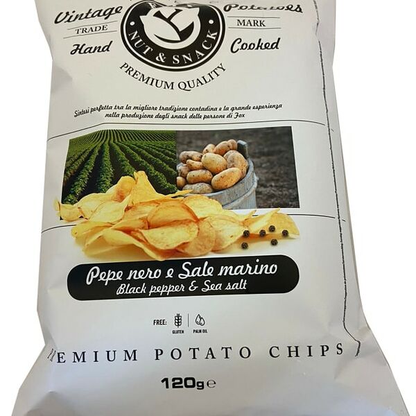 Чипсы Fox с черным перцем и морской солью 120г