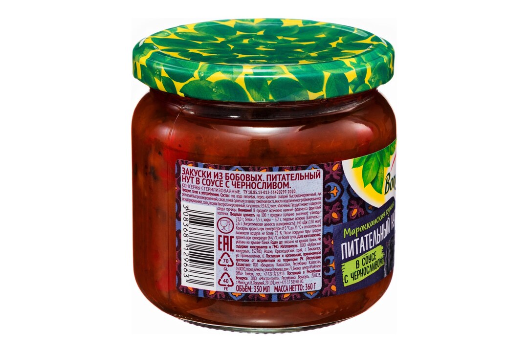 

Нут консервированный Бондюэль в соусе с черносливом 360 г