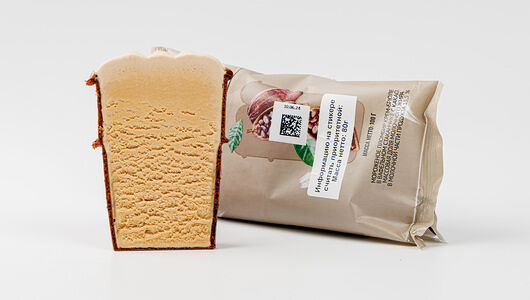 Пломбир Крем-брюле в плоском вафельном стаканчике с какао(Продукт замороженный), 80 г