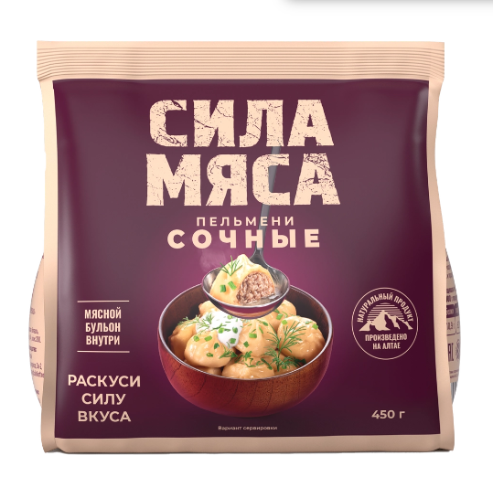 

Пельмени Сочные Сила мяса Сальников 450 г
