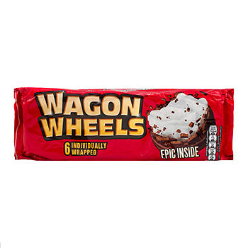 Печенье бисквитное Wagon wheels с суфле покрытое глазурью с ароматом Шоколада