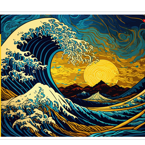 Альбом для рисования ACADEMY STYLE Волна, А4, 40 листов, на скрепке, Арт. 14441