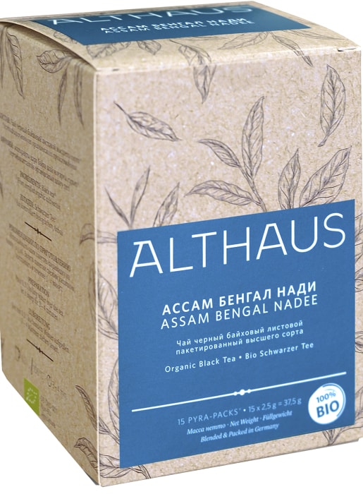 

Чай черный Althaus Assam Bengal Nadee пакетированный 15х2.5г, Германия