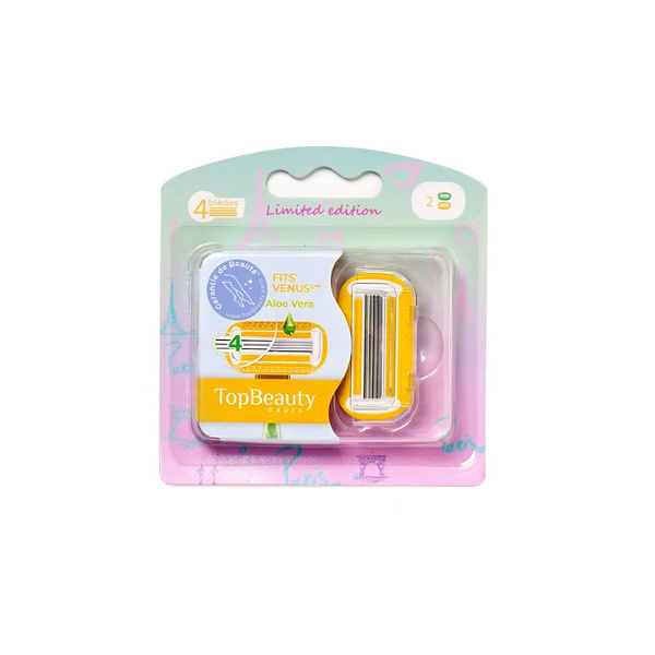 Cменные кассеты женские Toptech TopBeauty Paris 4 лезвия, 2 сменные кассеты