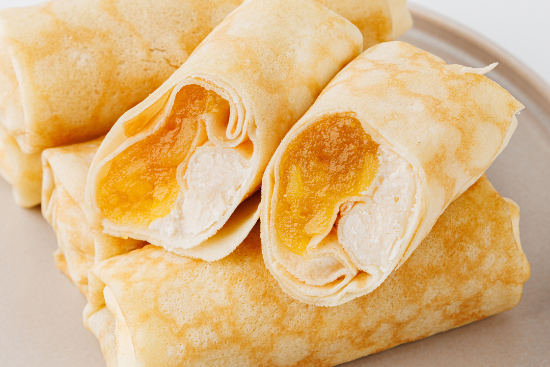 

Блинчики с рикоттой и манго, замороженные